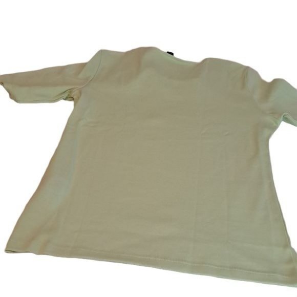 Karen Scott Petite Small Calm Aloe Green Top Pullover Bow NWT - Picture 7 of 9